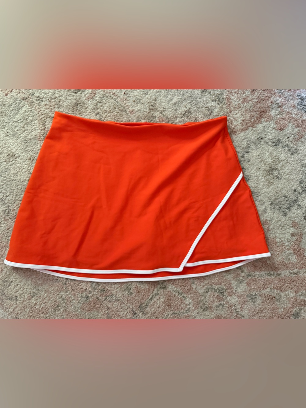 Abercrombie & Fitch Orange Mini Skort with White Trim
